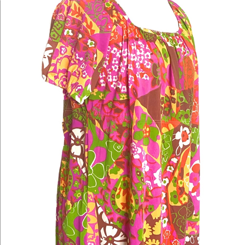 SOLD 🌸 60s Fabulous Lounge Gown House Dress Night Gown Vintage Mid Century Mod - Picture 4 of 10